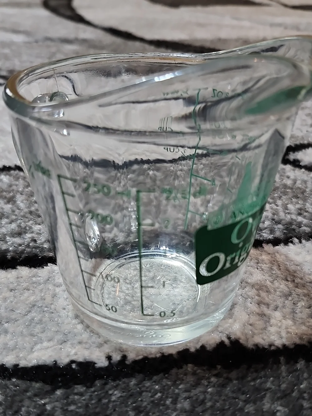 VINTAGE ANCHOR HOCKING OVEN ORIGINALS GREEN ONE-CUP MEASURING CUP